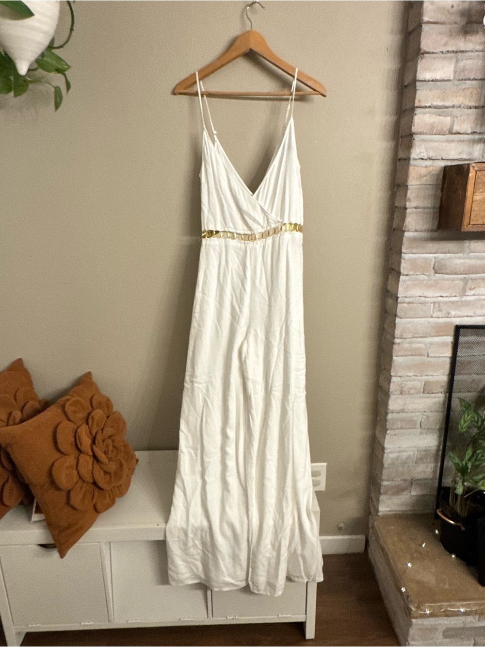 H&M‎ Jumpsuit w/ Gold Cut out Detailing